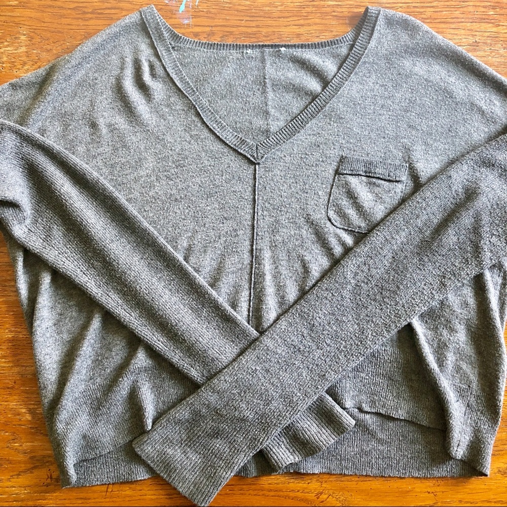 Charcoal gray knit sweater - Picture 4 of 4